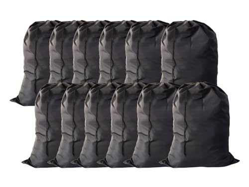 Extra Large Laundry Bag 30"x40" 12 Pack Black (Black / 12 Bags)