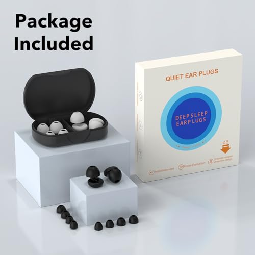 40dB Ear Plugs for Sleeping Noise Cancelling Ear Plugs for Noise Reduction & Snoring (Blue)
