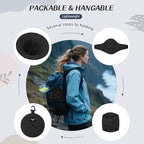 Waterproof Bucket Hats for Woman UPF 50+ Sun Hat Black (Black)