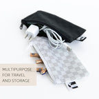 Roamio Reusable Snack Bags (C1 Black Check & Off White-Sm)