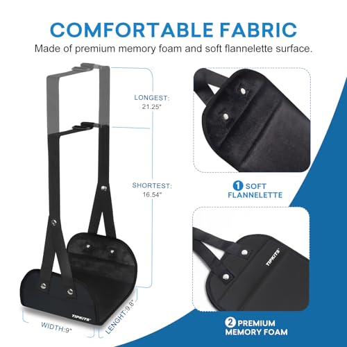 2 Pack Foot Hammock for Plane Travel (2 Pcs Black)