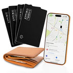 4 Pack 2026 Air Card Tag Tracker Wallet Tracker Card (4pcs black)