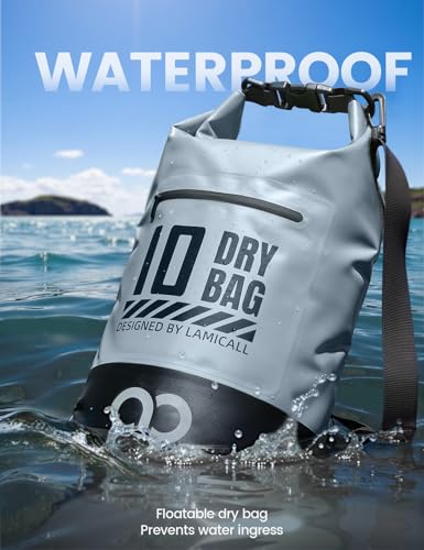 Dry Bag Waterproof Backpack with Phone Pouch 5L (Blueish Gray / 20L)