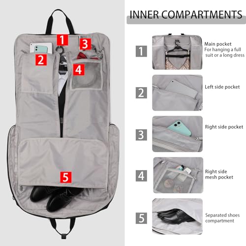 Garment Bags for Travel (Black)