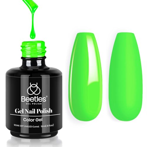 Beetles Neon Green Gel Nail Polish (H - Creme Green | Lime Green)
