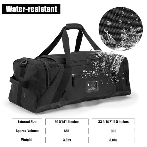 65L Large Duffle Bag (Black / 65L)