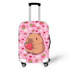 Sweet Strawberry Suitcase Cover (XL(for 30-32 inch luggage) / Sweet Strawberry Capybara)