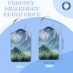 Luggage Tags for Suitcase (Misty Forest Mountains)