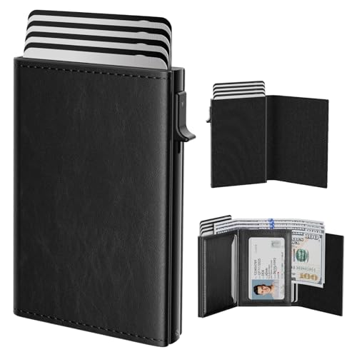 Mens Wallet Card Holder (Wax Oil Black)