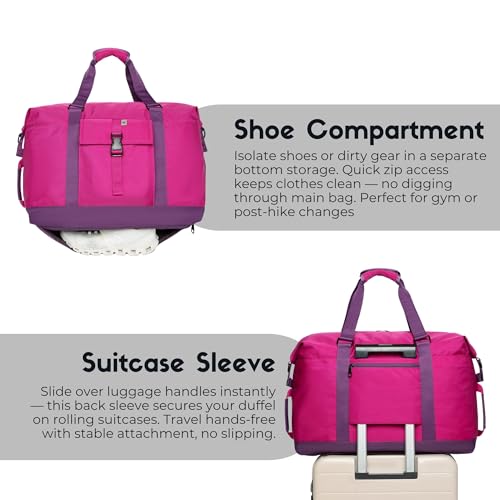 Duffel with Utility Pouch (Purple)