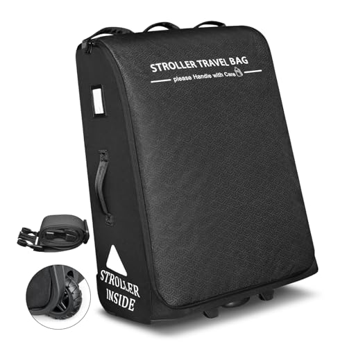 Padded Stroller Travel Bag for Airplane with Wheels