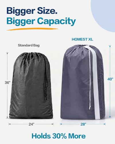 XL Laundry Bag with Strap ((1 pack) Grey)