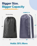 XL Laundry Bag with Strap ((1 pack) Grey)