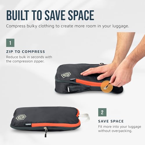 Large Compression Packing Cubes 7 (Grey/Orange)