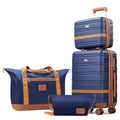 Luggage Sets with spinner wheels (Navy / 4 Piece Sets(14/20/DB/TB))