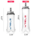 Soft Flasks Soft Running Water Flask Collapsible Soft Water Bottles Small BPA (500 ml/17 oz / Red)