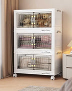 135Qt Stackable Storage Bins with Lid (White / 45QT-3Pack)
