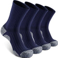 Cushioned Compression Unisex Mid (Large / Navy Blue (4 Pairs))