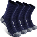 Cushioned Compression Unisex Mid (Large / Navy Blue (4 Pairs))