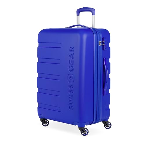 7366 Signature Hardside Expandable Luggage with Spinner Wheels (Checked-Medium 23-Inch / Cobalt)