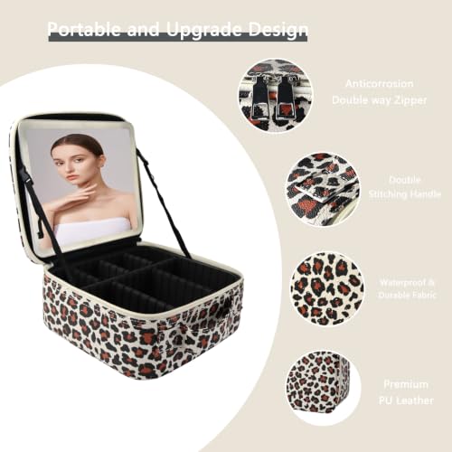 Makeup Bag with Led Mirror (White / with LED mirror)