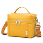 NOL Insulated Lunch Bags for Women Cooler Bag Lightweight Nylon Waterproof Lunch Box for Work Small Earth (Earth-yellow / Small (4 Liters))