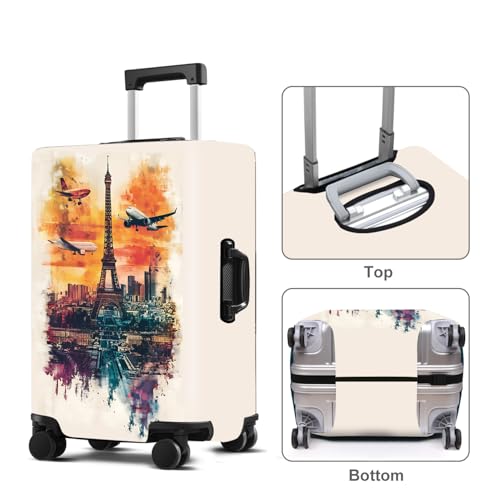 Tower Luggage Cover Washable Suitcase Protector Anti (Tower-1 / L(28-30inch suitcase))