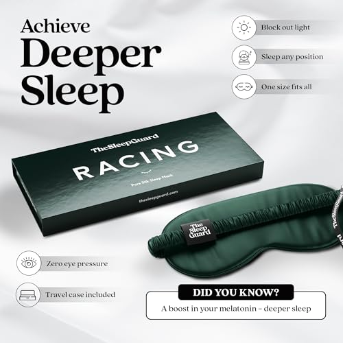 Pure Silk Sleep Mask [100% 6A Mulberry Silk (Racing Green)