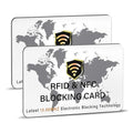 2 Pack RFID Blocking Card for Credit Debit ID Card (White WM)