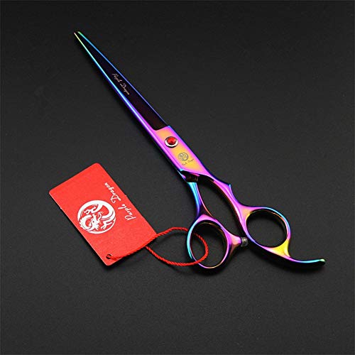 7" Dog Grooming Scissors Set with Rhinestone Accent (Rainbow)