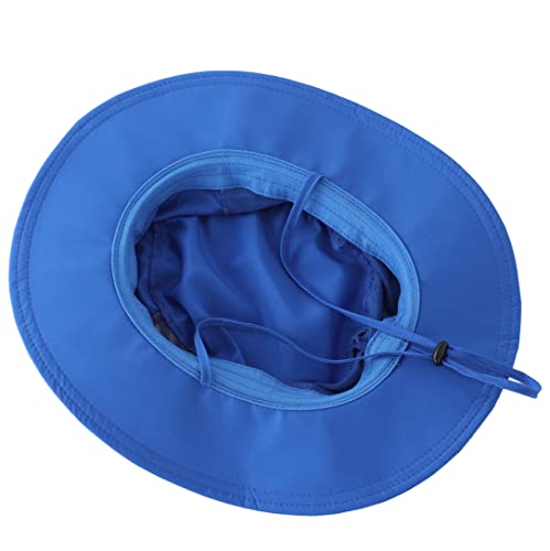 Women's Wide Brim Bucket Sun Hat Quick Dry UPF 50+ Sun Protection Fishing Hat Breathable Beach Hats Royal Blue (Large / Royal Blue)