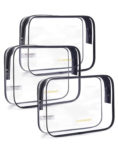 Clear Toiletry Bag 3 (Basic Black / Medium)