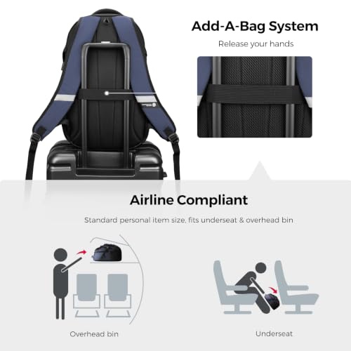 Design Travel Laptop Backpack for Men with USB SD803 (Black/Blue / Standard)