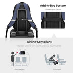 Design Travel Laptop Backpack for Men with USB SD803 (Black/Blue / Standard)