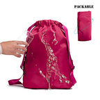 Waterproof Drawstring Gym Backpack Bag for Men & Women (A05-rose)