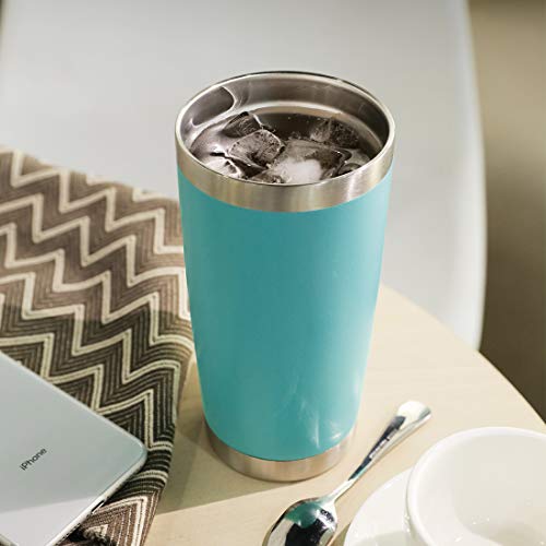 20oz Stainless Steel Tumbler Bulk with Lid (8 Count (Pack of 1) / Light Blue-1)