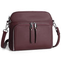 Genuine Leather Crossbody Bags for Women Travel Wallet Purse Burgundy (Burgundy Red)