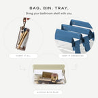 Parcel Clear Travel Kit with Zipperless Magnetic Closure (Cove / Small)