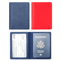 2 Pack Passport Covers & Vaccine Card Holder (Blue & Red)