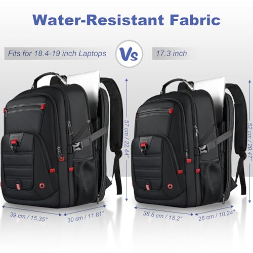 Extra Large Backpack for Men (Black / 18.4 Inch (22''x15''x12''))