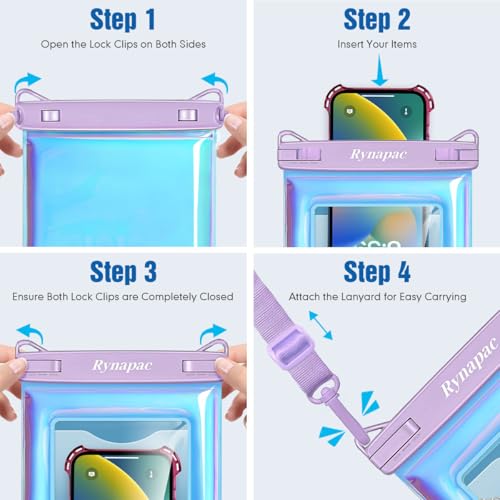 Waterproof Phone Pouch Floating [Up to 10''] (Extra Large [10inch] / Iridescent)