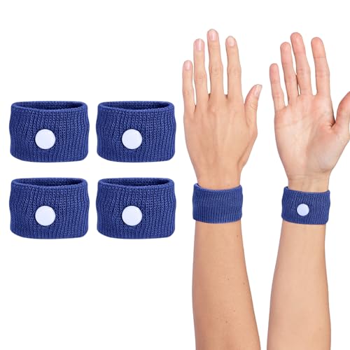 Motion Sickness Wristband (Large, 2 Pairs / Dark Blue)