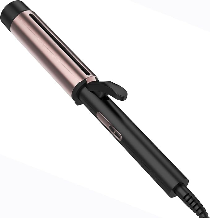 Curling Wand for Long Hair - Ceramic Tourmaline Barrel with 40000000 Negative Ions, Defined Curls and Easy to Use with Temperature Control for All Hair Types,