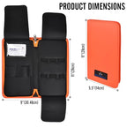 Leather 5 Scissor & Shear Storage Case for Hairstylist (Orange)