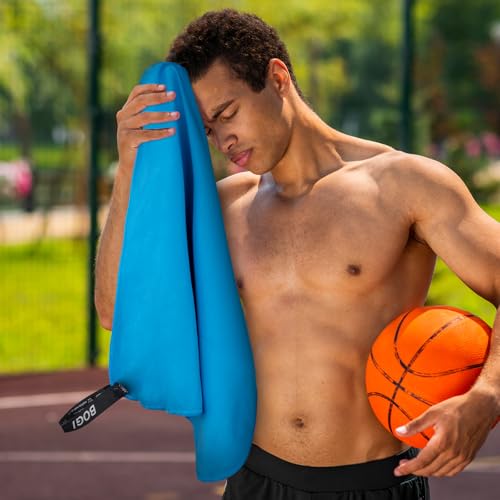 Microfiber Quick Dry Travel Sports Towel (Blue / L:60''x30''+16''x16'')