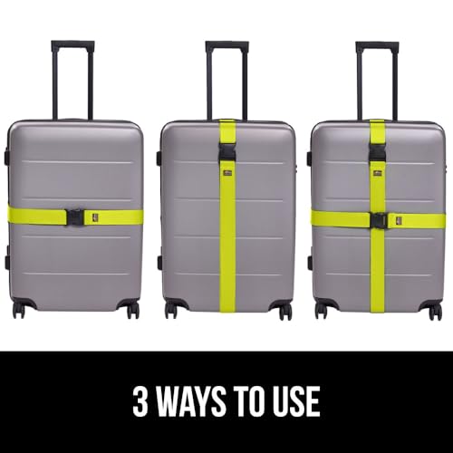 Heavy Duty Luggage Straps for Suitcase (Yellow)