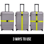Heavy Duty Luggage Straps for Suitcase (Yellow)