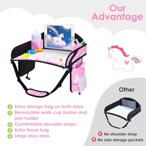 Kids Travel Tray (Dark Pink)