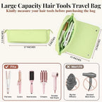 Hair Tools Travel Bag and Heat Resistant Mat (Apple Green)