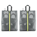 2 Pack Shoe Bags for Travel (Grey / Medium)